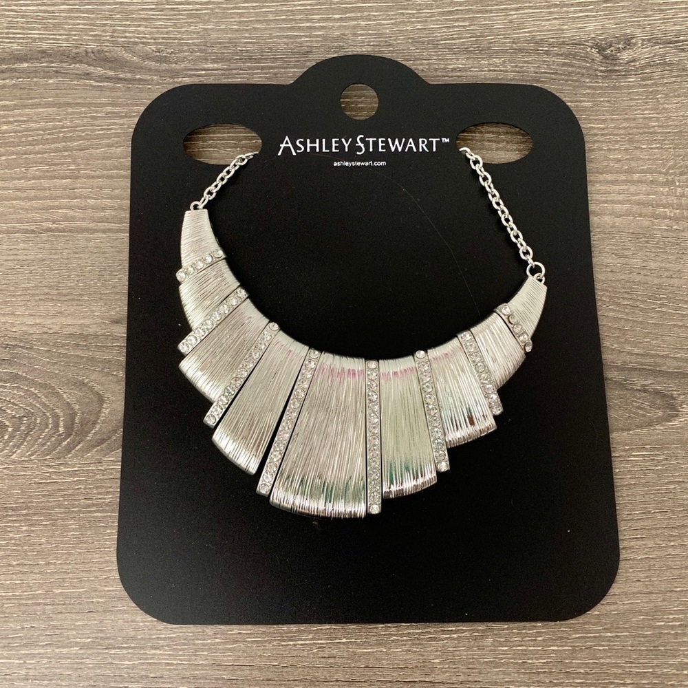 Ashley Stewart Silver/Diamonds Necklace - Picture 2 of 4